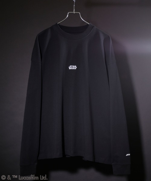 STAR WARS（スターウォーズ）の「WEB限定 STAR WARS/スター・ウォーズ 別注 バッグロゴプリント ビッグシルエット L/S カットソー（Tシャツ/カットソー・メンズ・ホワイト/ブラック/ダークグリーン/ベージュ・FREE）」の12枚目の写真