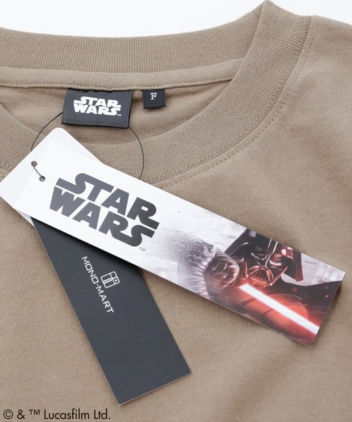 STAR WARS（スターウォーズ）の「WEB限定 STAR WARS/スター・ウォーズ 別注 バッグロゴプリント ビッグシルエット L/S カットソー（Tシャツ/カットソー・メンズ・ホワイト/ブラック/ダークグリーン/ベージュ・FREE）」の5枚目の写真