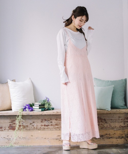 Mysa&Liina（ミーサリーナ）の「レースキャミワンピース（ワンピース・レディース・ブラック/オフホワイト/ピンク・M）」の14枚目の写真