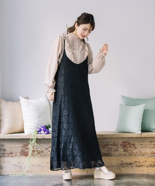 Mysa&Liina（ミーサリーナ）の「レースキャミワンピース（ワンピース・レディース・ブラック/オフホワイト/ピンク・M）」の17枚目の写真