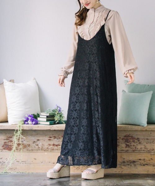 Mysa&Liina（ミーサリーナ）の「レースキャミワンピース（ワンピース・レディース・ブラック/オフホワイト/ピンク・M）」の16枚目の写真