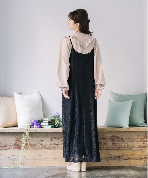 Mysa&Liina（ミーサリーナ）の「レースキャミワンピース（ワンピース・レディース・ブラック/オフホワイト/ピンク・M）」の15枚目の写真