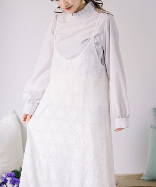 Mysa&Liina（ミーサリーナ）の「レースキャミワンピース（ワンピース・レディース・ブラック/オフホワイト/ピンク・M）」の21枚目の写真