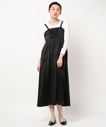 サテンタックキャミソールワンピース