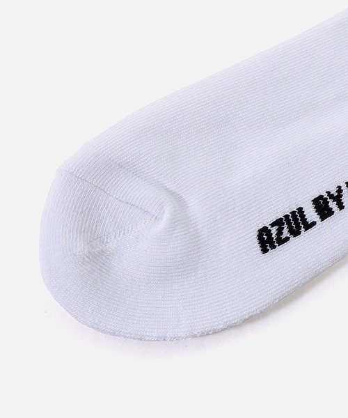 AZUL by moussy（アズールバイマウジー）の「AZUL BOX LOGO LOW CUT SOCKS/アズールボックスロゴロウカットソックス（ソックス/靴下・メンズ・杢グレー/ブラック/ホワイト・FREE）」の5枚目の写真