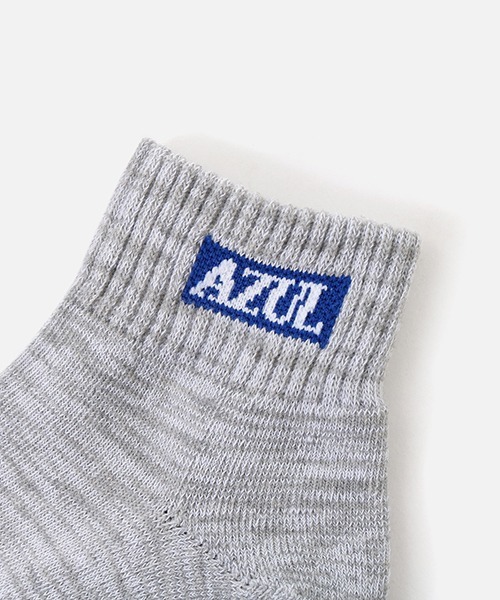 AZUL by moussy（アズールバイマウジー）の「AZUL BOX LOGO LOW CUT SOCKS/アズールボックスロゴロウカットソックス（ソックス/靴下・メンズ・杢グレー/ブラック/ホワイト・FREE）」の17枚目の写真
