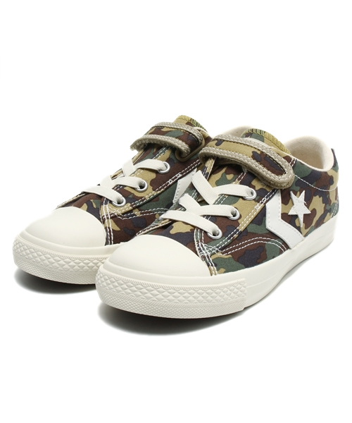 CONVERSE(コンバース)の「KID’S CANVAS CHEVRONSTAR V-1 OX/キッズ キャンバス シェブロンスター V-1 OX(スニーカー・キッズ・レッド/カモフラージュ・17.0cm/16.0cm/19.0cm/15.0cm/20.0cm/22.0cm/18.0cm/21.0cm)」の1枚目の写真