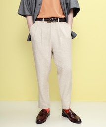 EMMA CLOTHES | リネン ルーズシルエット2タックテーパードパンツ(その他パンツ)
