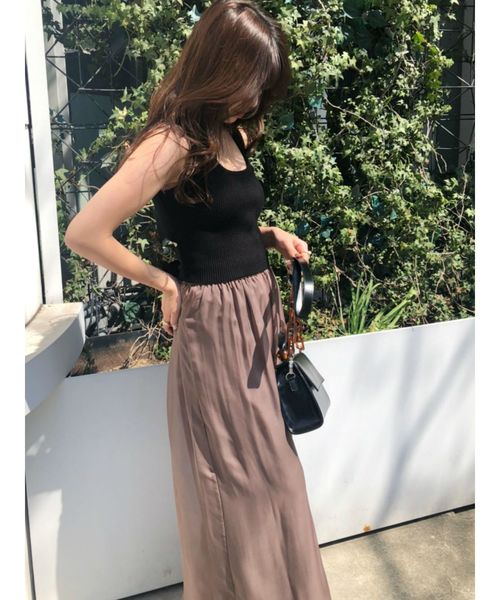 EVRIS（エヴリス）の「バックリボンリブニットタンク（ニット/セーター・レディース・ホワイト/ブラック/ブラウン/イエロー・FREE）」の8枚目の写真