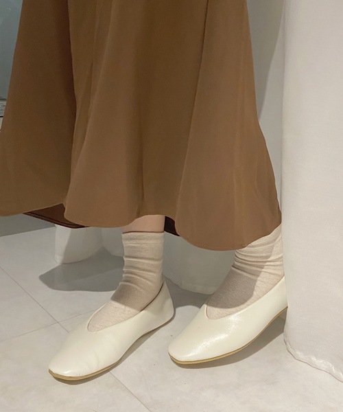 shopnikoniko(ショップニコニコ)の「スクエアトゥフラットシューズ(パンプス・レディース・ブラック/グリーン/レッド/シルバー/ホワイト/ゴールド・S/M/L/LL)」の19枚目の写真