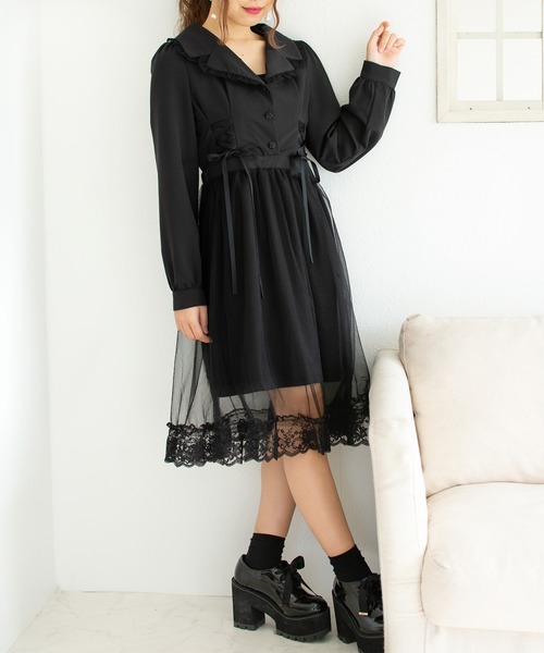 Rojita ロジータ の チュール重ねテーラードカラーワンピース ワンピース Wear