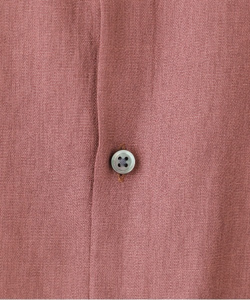 STUDIOUS（ステュディオス）の「【STUDIOUS】ELASTICリネン バスケット レギュラーカラーシャツ（シャツ/ブラウス・メンズ・ホワイト/ブラック/ブラウン・1/2/3）」の5枚目の写真