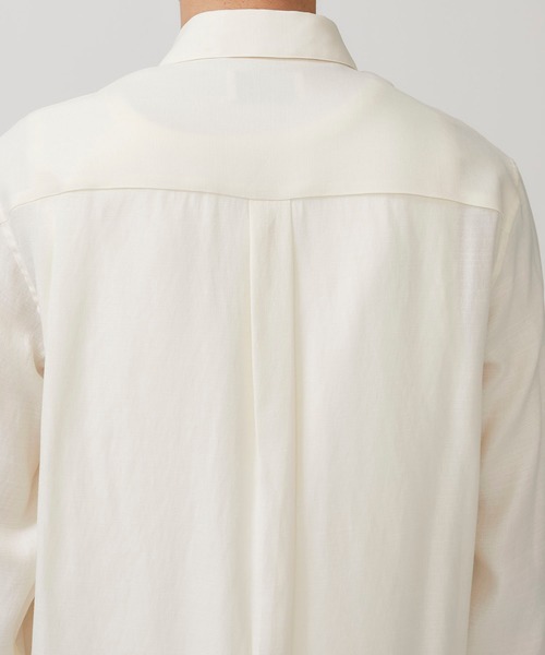 STUDIOUS（ステュディオス）の「【STUDIOUS】ELASTICリネン バスケット レギュラーカラーシャツ（シャツ/ブラウス・メンズ・ホワイト/ブラック/ブラウン・1/2/3）」の17枚目の写真