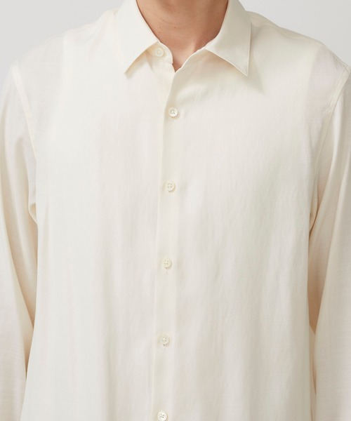 STUDIOUS（ステュディオス）の「【STUDIOUS】ELASTICリネン バスケット レギュラーカラーシャツ（シャツ/ブラウス・メンズ・ホワイト/ブラック/ブラウン・1/2/3）」の16枚目の写真