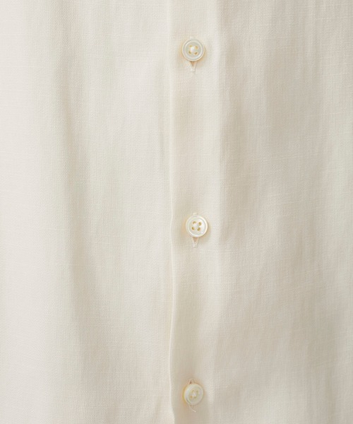 STUDIOUS（ステュディオス）の「【STUDIOUS】ELASTICリネン バスケット レギュラーカラーシャツ（シャツ/ブラウス・メンズ・ホワイト/ブラック/ブラウン・1/2/3）」の14枚目の写真