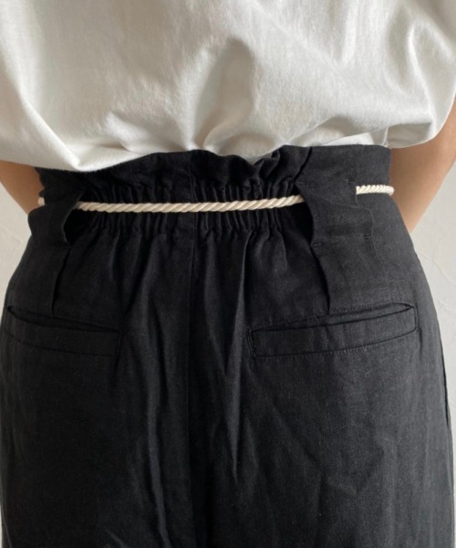 PAGEBOY(ページボーイ)の「リネンレーヨンロープベルトパンツ(その他パンツ・レディース・ブラック/パープル/ライム/グレイッシュベージュ/グリーン系その他・FREE)」の13枚目の写真