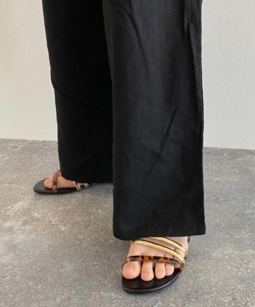 PAGEBOY(ページボーイ)の「リネンレーヨンロープベルトパンツ(その他パンツ・レディース・ブラック/パープル/ライム/グレイッシュベージュ/グリーン系その他・FREE)」の7枚目の写真