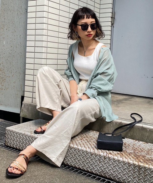 PAGEBOY(ページボーイ)の「リネンレーヨンロープベルトパンツ(その他パンツ・レディース・ブラック/パープル/ライム/グレイッシュベージュ/グリーン系その他・FREE)」の19枚目の写真