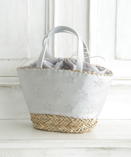 Afternoon Tea アフタヌーンティー の スターパンチングかごバッグ かごバッグ Wear