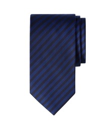 ネクタイ/ヘリンボーンストライプ ブラック×ブルー