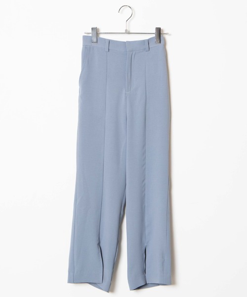 DuKKah（デュカ）の「dukkah/【148cm基準・低身長向け】【セットアップ対応商品】センタースリットパンツ（スラックス・レディース・ブラウン/サックスブルー・X-SMALL）」の5枚目の写真