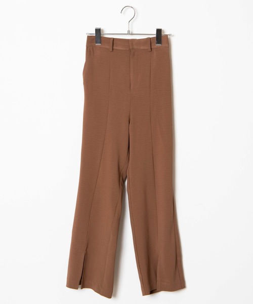 DuKKah（デュカ）の「dukkah/【148cm基準・低身長向け】【セットアップ対応商品】センタースリットパンツ（スラックス・レディース・ブラウン/サックスブルー・X-SMALL）」の16枚目の写真