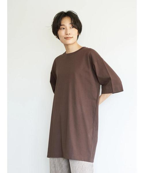 AMERICAN HOLIC（アメリカンホリック）の「バックスリットカットチュニック ＊（Tシャツ/カットソー・レディース・ブラック/ブラウン/グレー/アイボリー/キャメル・FREE）」の22枚目の写真