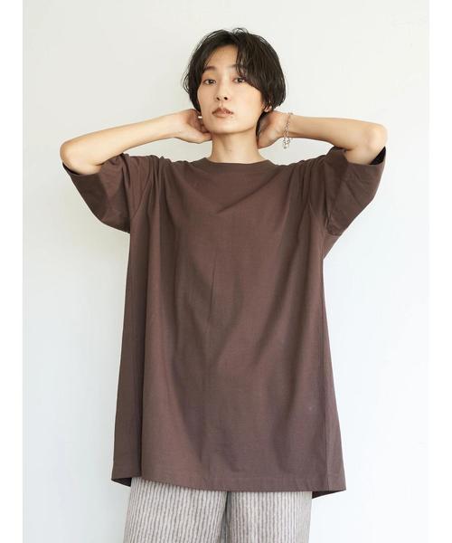AMERICAN HOLIC（アメリカンホリック）の「バックスリットカットチュニック ＊（Tシャツ/カットソー・レディース・ブラック/ブラウン/グレー/アイボリー/キャメル・FREE）」の21枚目の写真