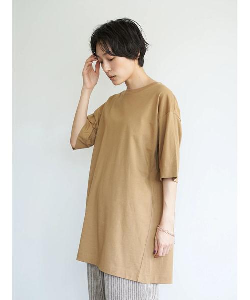 AMERICAN HOLIC（アメリカンホリック）の「バックスリットカットチュニック ＊（Tシャツ/カットソー・レディース・ブラック/ブラウン/グレー/アイボリー/キャメル・FREE）」の18枚目の写真