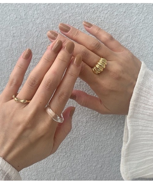 mou（モウ）の「S925厚みストライプリング（リング・レディース・シルバー/ゴールド・FREE）」の6枚目の写真