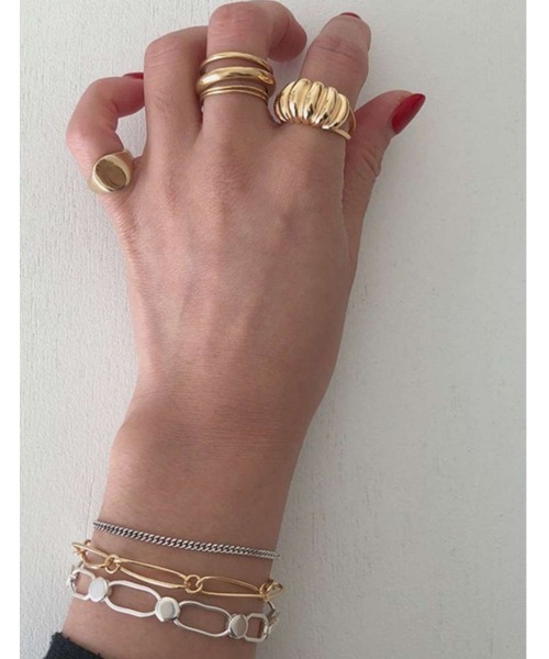 mou（モウ）の「S925厚みストライプリング（リング・レディース・シルバー/ゴールド・FREE）」の10枚目の写真