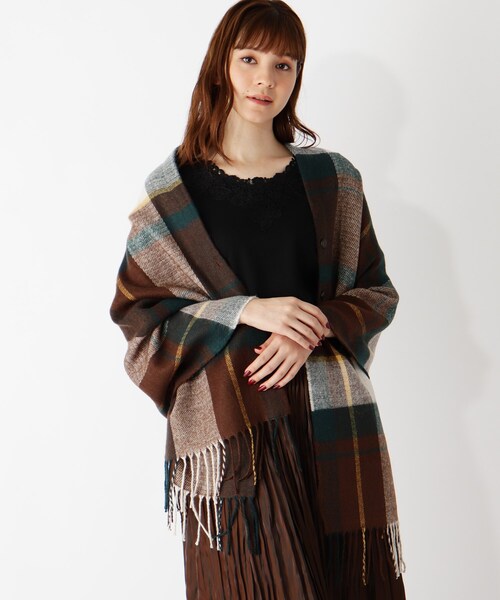 セール カラミチェックボタン付き2wayストール ストール ショール Grove グローブ のファッション通販 Zozotown