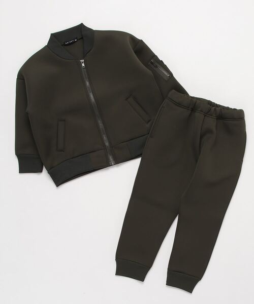 THE CASUAL（カジュアル）の「ビッグシルエット MA-1 ジャケット 裾リプ パンツ セットアップ サンドイッチダンボール キッズ（MA-1・キッズ・カーキ/ベージュ/ブラック/ネイビー・130cm/120cm/160cm/140cm/150cm/110cm）」の15枚目の写真