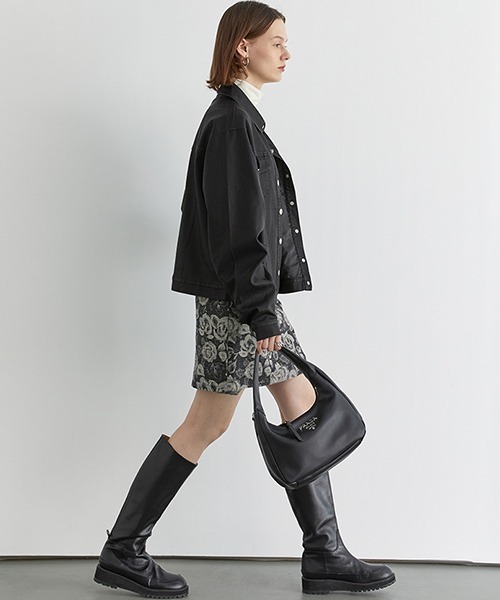 Fano Studios(ファノ ストゥディオズ)の「【Fano Studios】Floral short skirt FD20B003(スカート・レディース・ブラック・S/M/L)」の2枚目の写真