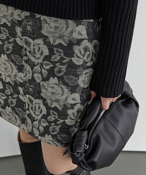 Fano Studios(ファノ ストゥディオズ)の「【Fano Studios】Floral short skirt FD20B003(スカート・レディース・ブラック・S/M/L)」の5枚目の写真