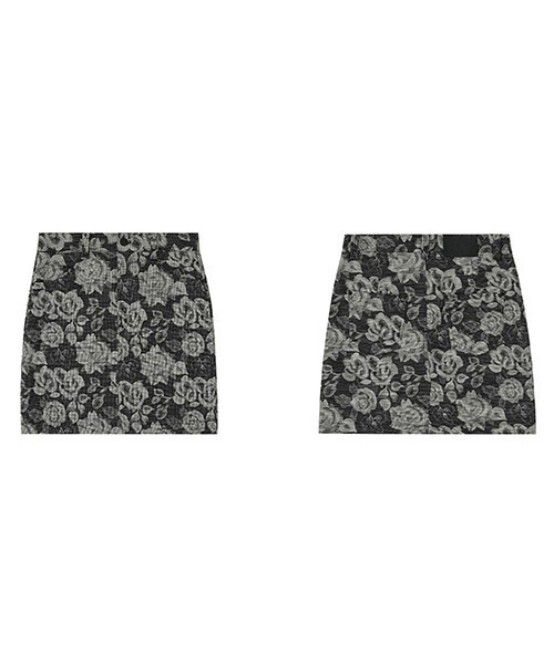 Fano Studios(ファノ ストゥディオズ)の「【Fano Studios】Floral short skirt FD20B003(スカート・レディース・ブラック・S/M/L)」の9枚目の写真