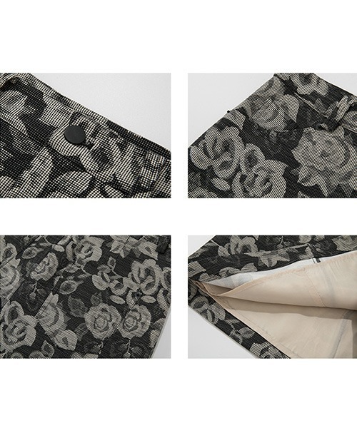 Fano Studios(ファノ ストゥディオズ)の「【Fano Studios】Floral short skirt FD20B003(スカート・レディース・ブラック・S/M/L)」の10枚目の写真
