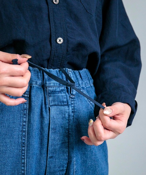 OMNIGOD womens / オムニゴッド] 8oz甘織りデニム PWイージーパンツ