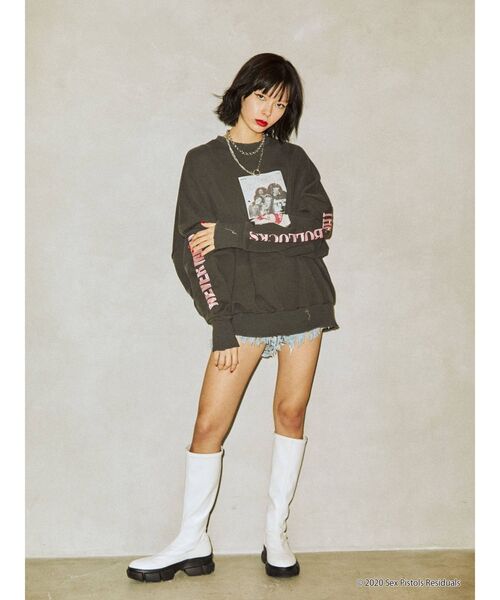 jouetie(ジュエティ)の「Sex Pistols コラボプルオーバー(スウェット・レディース・アイボリー/ブラック/ピンク・MEDIUM)」の11枚目の写真