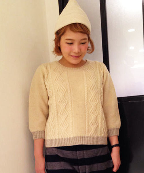 PUAL CE CIN(ピュアルセシン)の「ケーブル編み クルーネック プルオーバー(ニット/セーター・レディース・アイボリー/オートミール/ライトベージュ/モカ・FREE)」の12枚目の写真