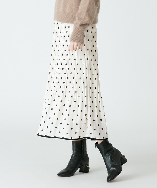 （最終値下げ）極美品　アルアバイル　フローラルドットプリーツスカート 最終値下げ）極美品 アルアバイル フローラルドットプリーツ