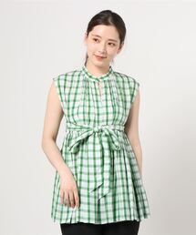 Ray BEAMS | MARMARI × Ray BEAMS / 別注 チェック ギャザー ブラウス(シャツ/ブラウス)