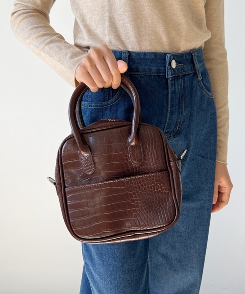 CLEA（クレア）の「2WAYスクエアミニボストンショルダーバッグ（ショルダーバッグ・レディース・グレイッシュベージュ/アイボリー/ブラック/その他3/その他2/その他4/その他1・FREE）」の7枚目の写真