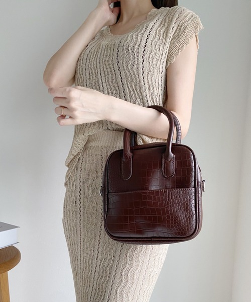 CLEA（クレア）の「2WAYスクエアミニボストンショルダーバッグ（ショルダーバッグ・レディース・グレイッシュベージュ/アイボリー/ブラック/その他3/その他2/その他4/その他1・FREE）」の19枚目の写真