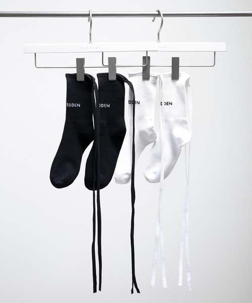 minsobi(ミンソビ)の「2color マルチストラップファッションソックス(ソックス/靴下・レディース・アイボリー/ブラック・FREE)」の8枚目の写真