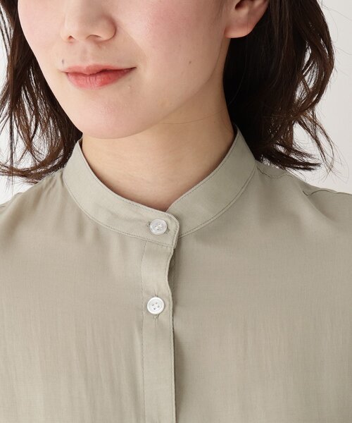 SHOO・LA・RUE（シューラルー）の「◆【S-3L】シアードルマンシャツ（シャツ/ブラウス・レディース・チャコールグレー/ライトブルー/ダークグリーン/ベージュ/イエロー系その他・01/04/05/03/02）」の13枚目の写真