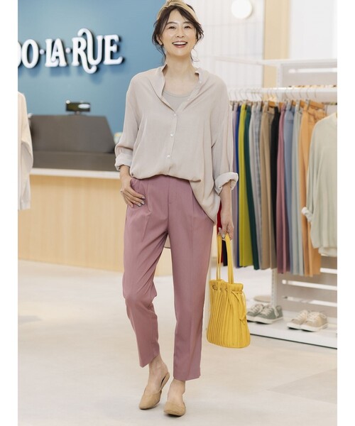 SHOO・LA・RUE（シューラルー）の「◆【S-3L】シアードルマンシャツ（シャツ/ブラウス・レディース・チャコールグレー/ライトブルー/ダークグリーン/ベージュ/イエロー系その他・01/04/05/03/02）」の20枚目の写真