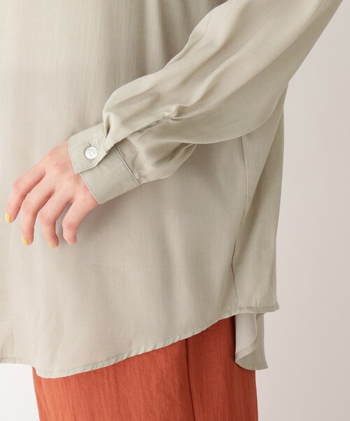 SHOO・LA・RUE（シューラルー）の「◆【S-3L】シアードルマンシャツ（シャツ/ブラウス・レディース・チャコールグレー/ライトブルー/ダークグリーン/ベージュ/イエロー系その他・01/04/05/03/02）」の14枚目の写真