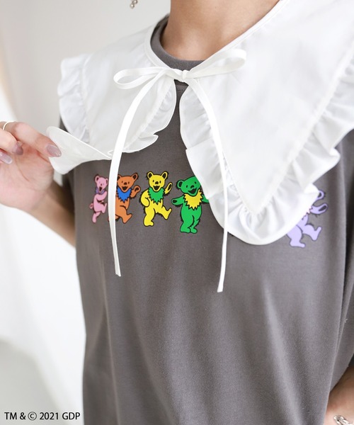 SLOBE citron.（スローブシトロン）の「SLOBE citron. Grateful Dead Big Tシャツ【洗濯機洗い可能】◆（Tシャツ/カットソー・レディース・ホワイト/グレー・FREE）」の5枚目の写真