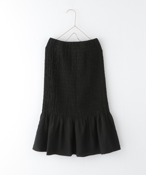 LOWRYS FARM（ローリーズファーム）の「シャーリングスカート　933343（スカート・キッズ・ブラック/アイボリー・110cm/120cm/130cm/140cm/150cm）」の2枚目の写真